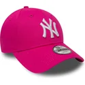 petten-gebogen-roze-verstelbaar-voor-kinderen-9forty-essential-van-new-york-yankees-mlb-van-new-era