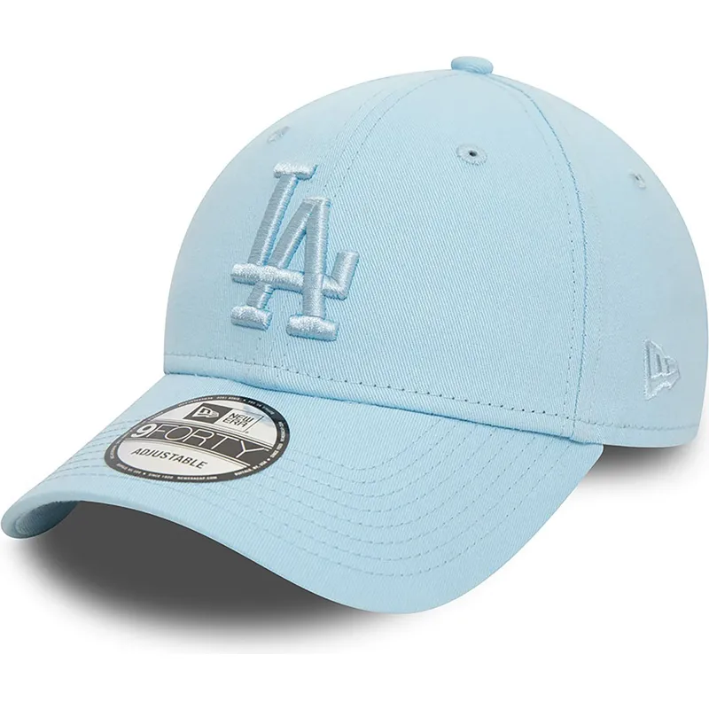 petten-gebogen-blauw-verstelbaar-9forty-league-essential-van-los-angeles-dodgers-mlb-van-new-era