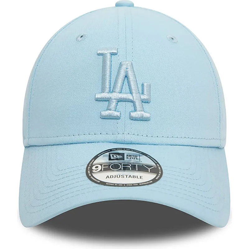 petten-gebogen-blauw-verstelbaar-9forty-league-essential-van-los-angeles-dodgers-mlb-van-new-era
