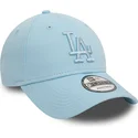 petten-gebogen-blauw-verstelbaar-9forty-league-essential-van-los-angeles-dodgers-mlb-van-new-era