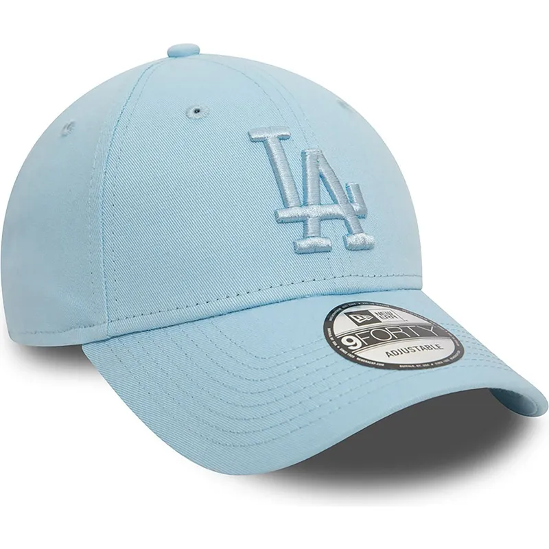 petten-gebogen-blauw-verstelbaar-9forty-league-essential-van-los-angeles-dodgers-mlb-van-new-era