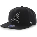 petten-plat-zwart-snapback-van-atlanta-braves-mlb-van-47-brand
