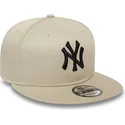 petten-plat-beige-snapback-9fifty-league-essential-van-new-york-yankees-mlb-van-new-era