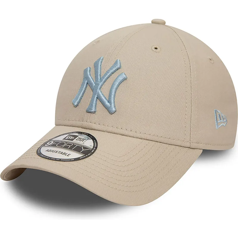 petten-gebogen-beige-verstelbaar-9forty-league-essential-van-new-york-yankees-mlb-van-new-era