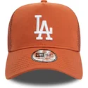 petten-gebogen-bruin-snapback-a-frame-league-essential-van-los-angeles-dodgers-mlb-van-new-era