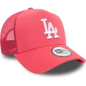 petten-gebogen-roze-snapback-a-frame-league-essential-van-los-angeles-dodgers-mlb-van-new-era