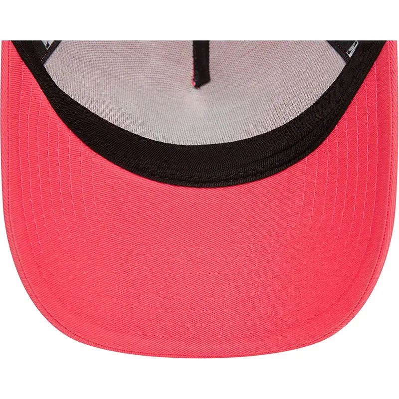 petten-gebogen-roze-snapback-a-frame-league-essential-van-los-angeles-dodgers-mlb-van-new-era