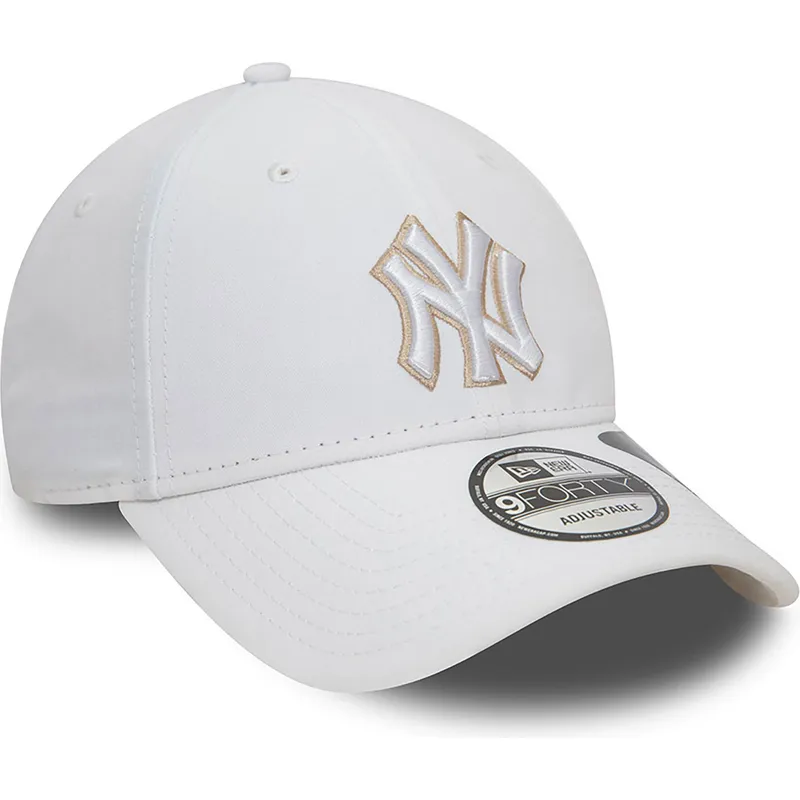 petten-gebogen-wit-verstelbaar-9forty-repreve-outline-van-new-york-yankees-mlb-van-new-era
