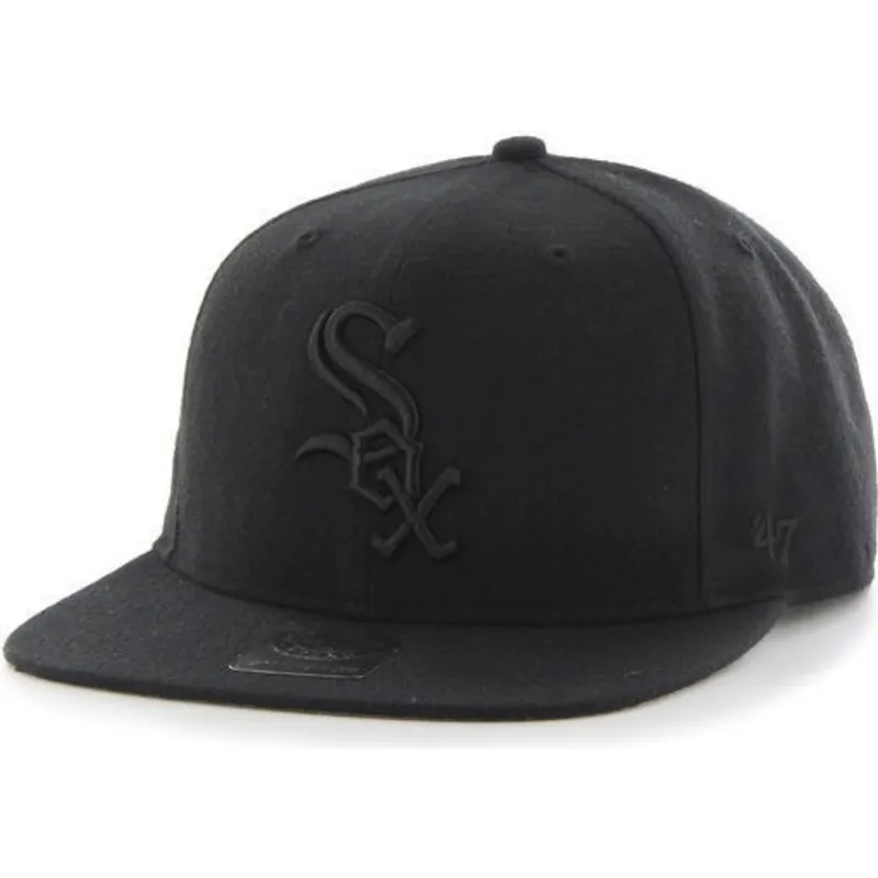 petten-plat-zwart-snapback-van-chicago-white-sox-mlb-van-47-brand