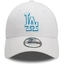 petten-gebogen-wit-verstelbaar-9forty-team-outline-van-los-angeles-dodgers-mlb-van-new-era