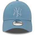 petten-gebogen-blauw-verstelbaar-9forty-seasonal-infill-van-new-york-yankees-mlb-van-new-era