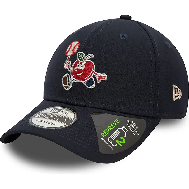petten-gebogen-marineblauw-verstelbaar-9forty-repreve-baseball-apple-van-new-era