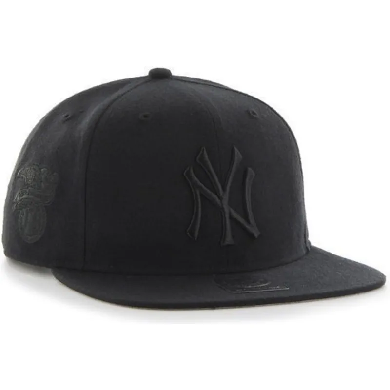 petten-plat-zwart-snapback-van-new-york-yankees-mlb-van-47-brand