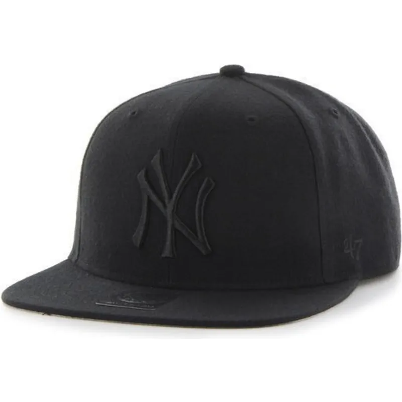 petten-plat-zwart-snapback-van-new-york-yankees-mlb-van-47-brand