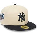 petten-plat-beige-fitted-59fifty-team-colour-van-new-york-yankees-mlb-van-new-era