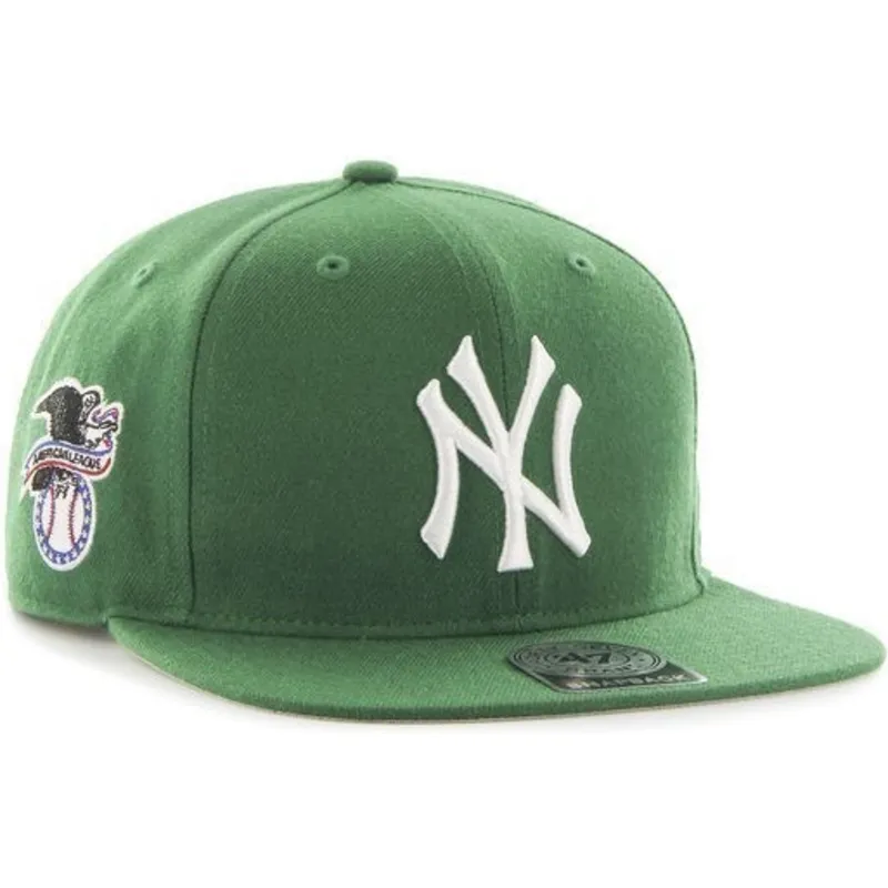 petten-plat-groen-snapback-van-new-york-yankees-mlb-van-47-brand petten-plat-groen-snapback-van-new-york-yankees-mlb-van-47-brand