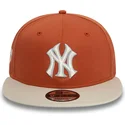 petten-plat-bruin-snapback-9fifty-patch-van-new-york-yankees-mlb-van-new-era