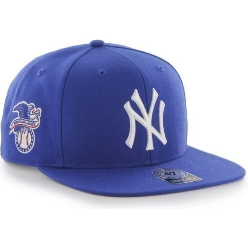 petten-plat-blauw-snapback-van-new-york-yankees-mlb-van-47-brand