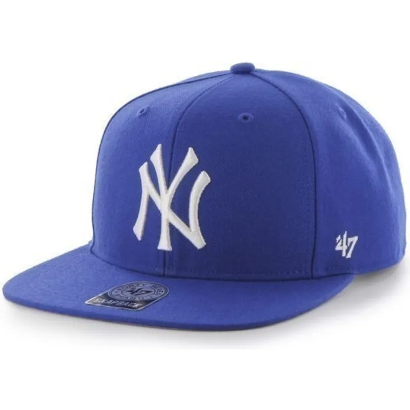 petten-plat-blauw-snapback-van-new-york-yankees-mlb-van-47-brand