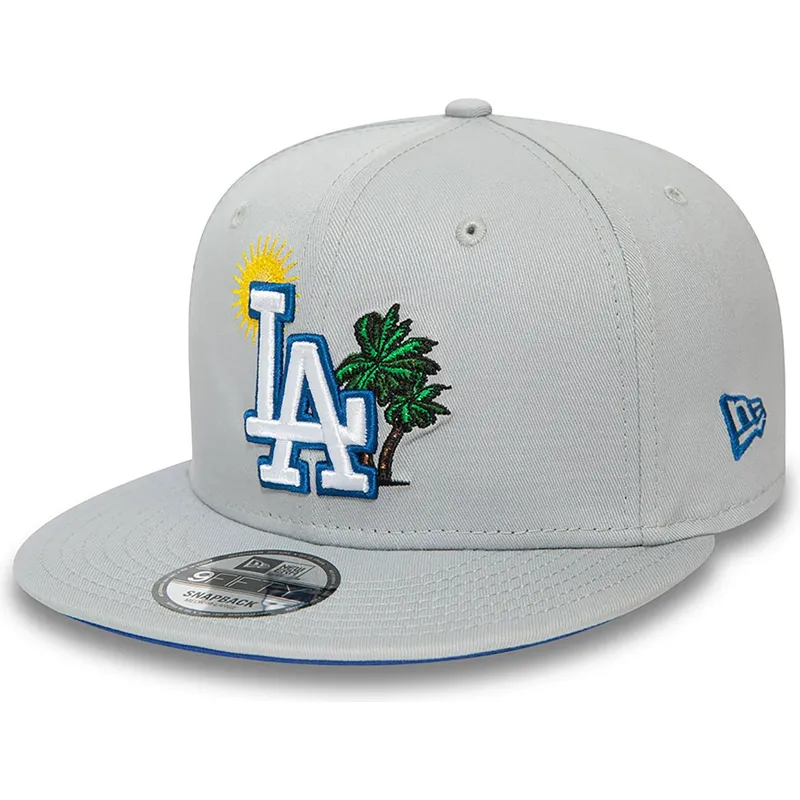 petten-plat-grijs-snapback-9fifty-summer-icon-van-los-angeles-dodgers-mlb-van-new-era