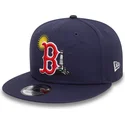 petten-plat-marineblauw-snapback-9fifty-summer-icon-van-boston-red-sox-mlb-van-new-era