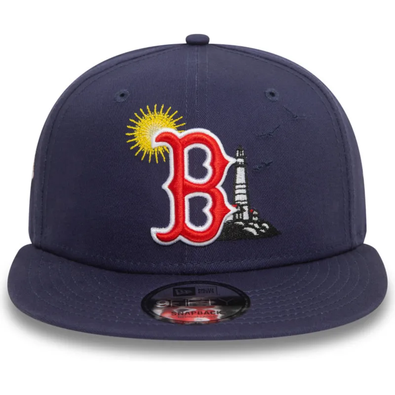petten-plat-marineblauw-snapback-9fifty-summer-icon-van-boston-red-sox-mlb-van-new-era