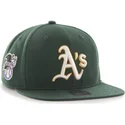 petten-plat-groen-snapback-van-oakland-athletics-mlb-van-47-brand