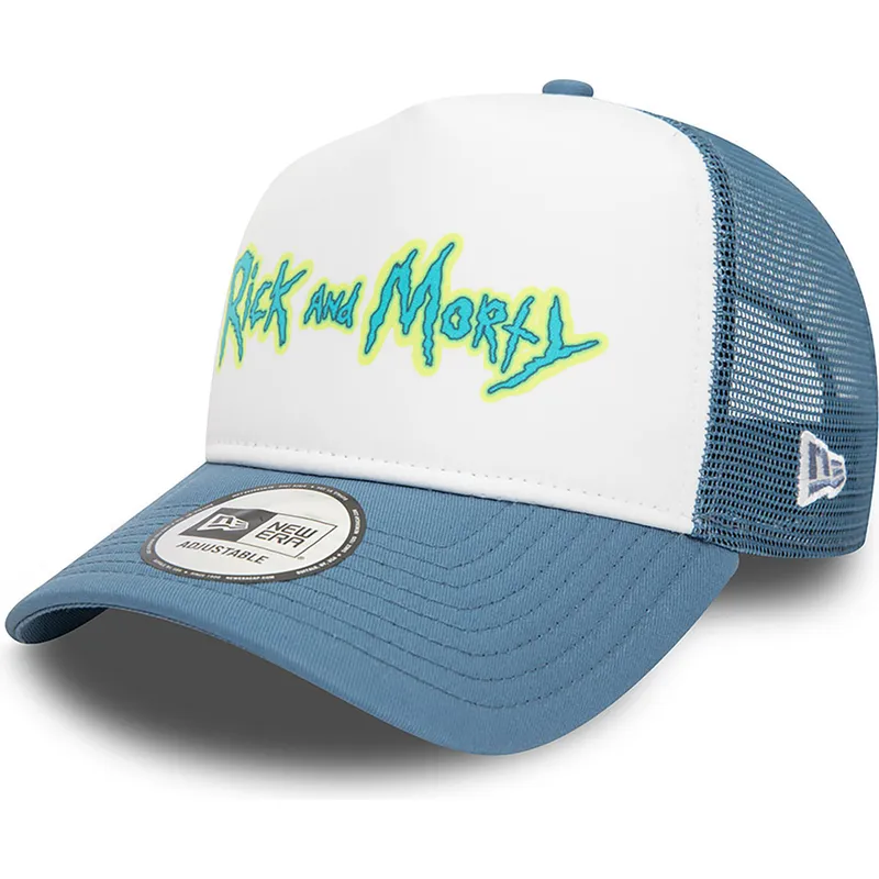 petten-gebogen-blauw-snapback-a-frame-character-van-rick-y-morty-van-new-era
