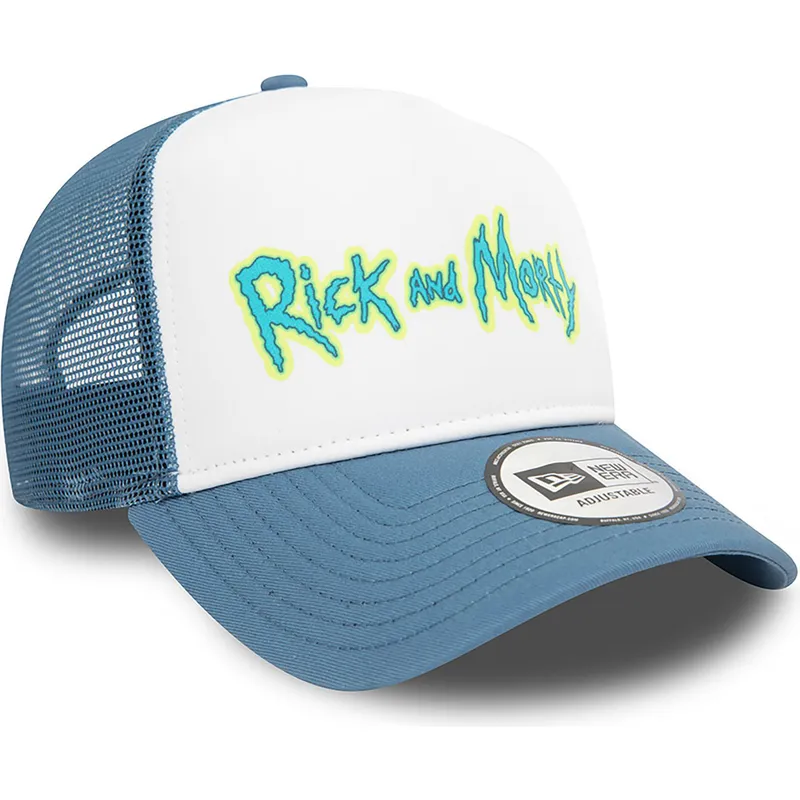 petten-gebogen-blauw-snapback-a-frame-character-van-rick-y-morty-van-new-era