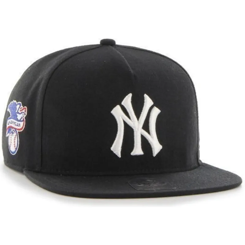 petten-plat-zwart-snapback-van-new-york-yankees-mlb-van-47-brand