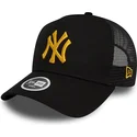 petten-gebogen-zwart-snapback-a-frame-metallic-van-new-york-yankees-mlb-van-new-era