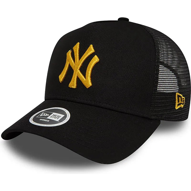 petten-gebogen-zwart-snapback-a-frame-metallic-van-new-york-yankees-mlb-van-new-era