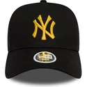 petten-gebogen-zwart-snapback-a-frame-metallic-van-new-york-yankees-mlb-van-new-era