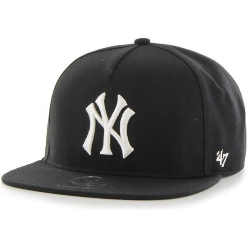 petten-plat-zwart-snapback-van-new-york-yankees-mlb-van-47-brand
