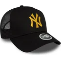 petten-gebogen-zwart-snapback-a-frame-metallic-van-new-york-yankees-mlb-van-new-era