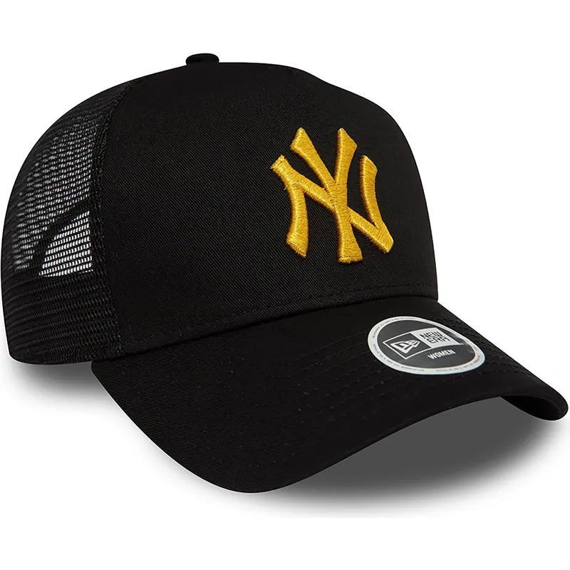 petten-gebogen-zwart-snapback-a-frame-metallic-van-new-york-yankees-mlb-van-new-era