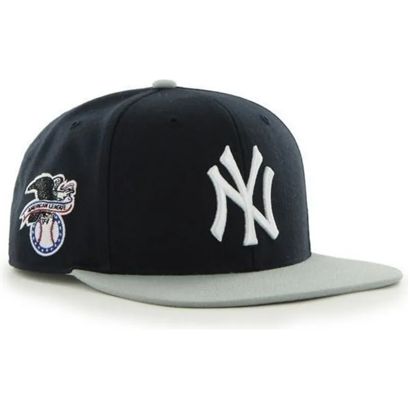 petten-plat-marineblauw-snapback-van-new-york-yankees-mlb-van-47-brand