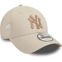 petten-gebogen-beige-snapback-9forty-home-field-van-new-york-yankees-mlb-van-new-era