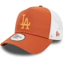 petten-gebogen-bruin-snapback-a-frame-seasonal-infill-van-los-angeles-dodgers-mlb-van-new-era