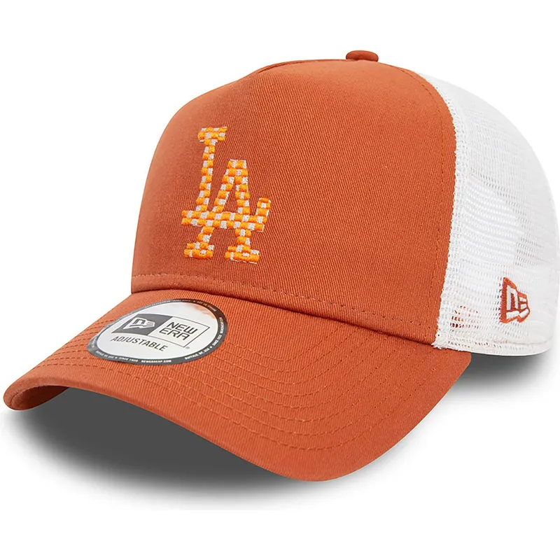 petten-gebogen-bruin-snapback-a-frame-seasonal-infill-van-los-angeles-dodgers-mlb-van-new-era