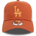 petten-gebogen-bruin-snapback-a-frame-seasonal-infill-van-los-angeles-dodgers-mlb-van-new-era
