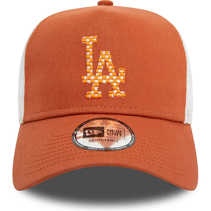 petten-gebogen-bruin-snapback-a-frame-seasonal-infill-van-los-angeles-dodgers-mlb-van-new-era