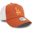 petten-gebogen-bruin-snapback-a-frame-seasonal-infill-van-los-angeles-dodgers-mlb-van-new-era