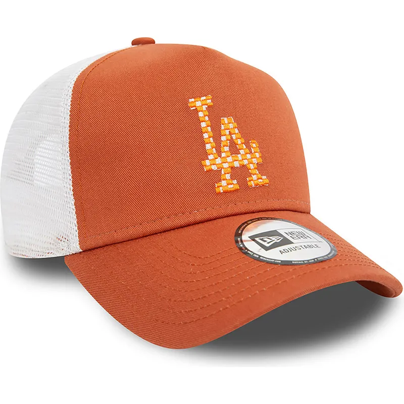 petten-gebogen-bruin-snapback-a-frame-seasonal-infill-van-los-angeles-dodgers-mlb-van-new-era