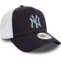 petten-gebogen-marineblauw-snapback-a-frame-seasonal-infill-van-new-york-yankees-mlb-van-new-era