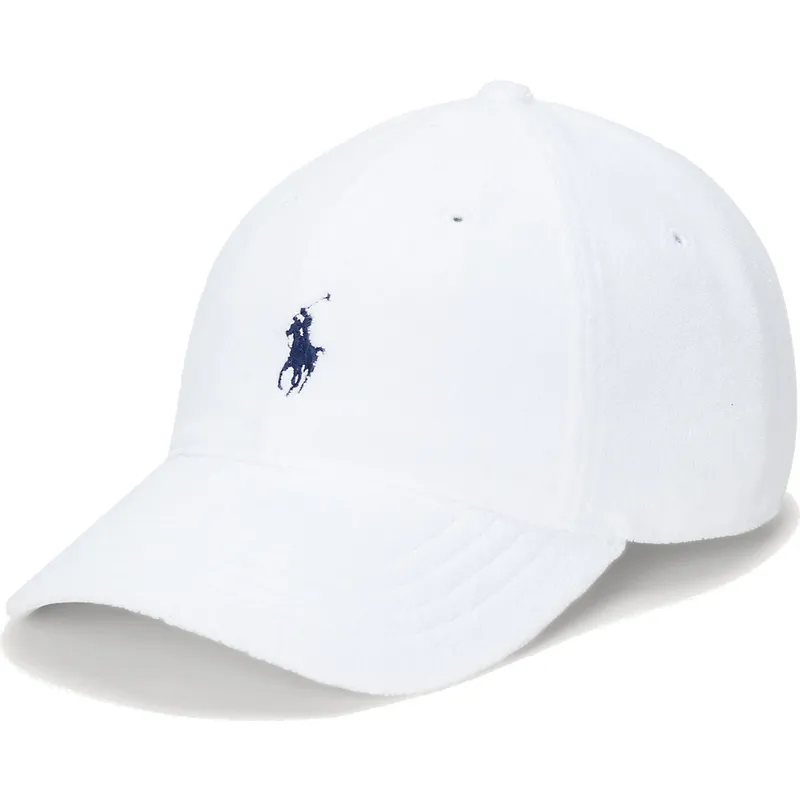 petten-gebogen-wit-verstelbaar-cotton-terry-classic-sport-van-polo-ralph-lauren