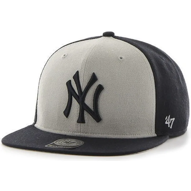 petten-plat-marineblauw-snapback-van-new-york-yankees-mlb-van-47-brand