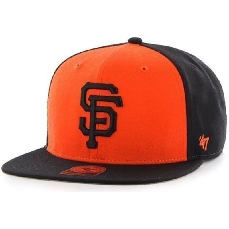 petten-plat-zwart-snapback-van-san-francisco-giants-mlb-van-47-brand