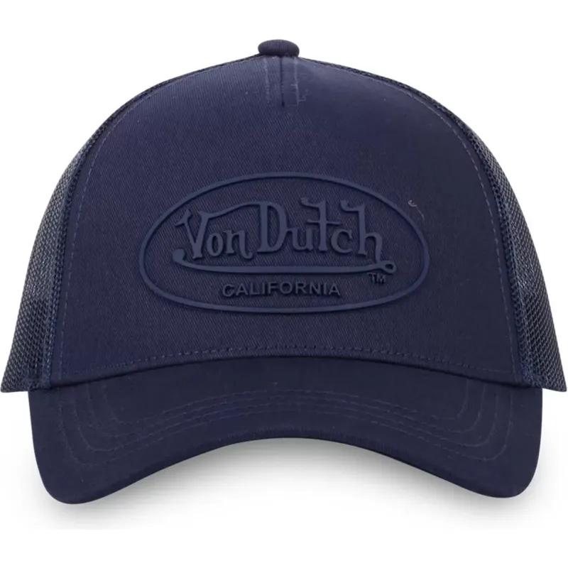 petten-gebogen-marineblauw-snapback-log02-van-von-dutch