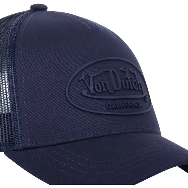 petten-gebogen-marineblauw-snapback-log02-van-von-dutch
